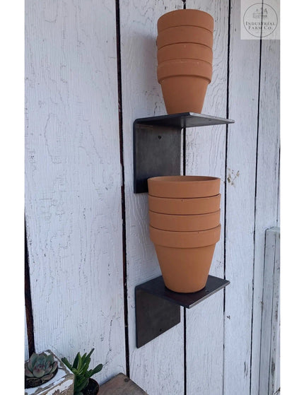 The Elbridge 6 Inch Shelf Bracket Shelf Support 4" Depth x 4" Wall Mount Length Finish Raw - Uncoated Metal | Industrial Farm Co