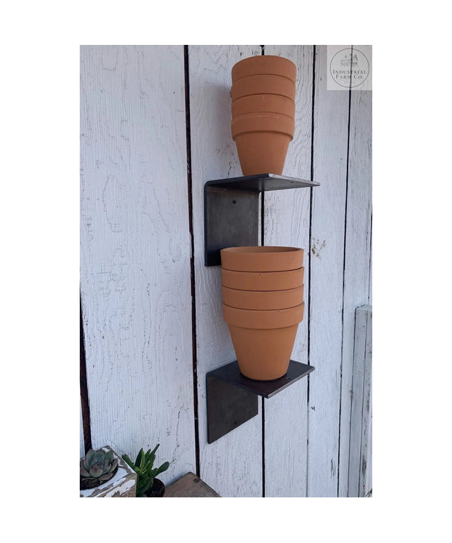 The Elbridge 6 Inch Shelf Bracket Shelf Support 4" Depth x 4" Wall Mount Length Finish Raw - Uncoated Metal | Industrial Farm Co