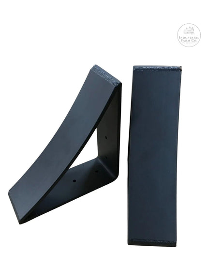 The Eleanor Minimal Steel Bracket Brackets/Corbels 5" Depth x 7" Wall Mount Length Finish Gold Powder Coat | Industrial Farm Co