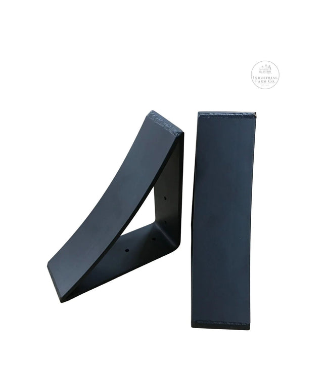 The Eleanor Minimal Steel Bracket Brackets/Corbels 5" Depth x 7" Wall Mount Length Finish Gold Powder Coat | Industrial Farm Co