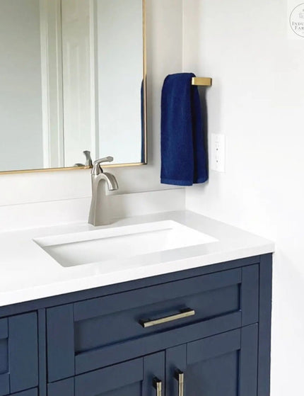 The Emma Towel Holder Door Handle/Pull 7" Wall Mount Length Finish Raw - Uncoated Metal | Industrial Farm Co