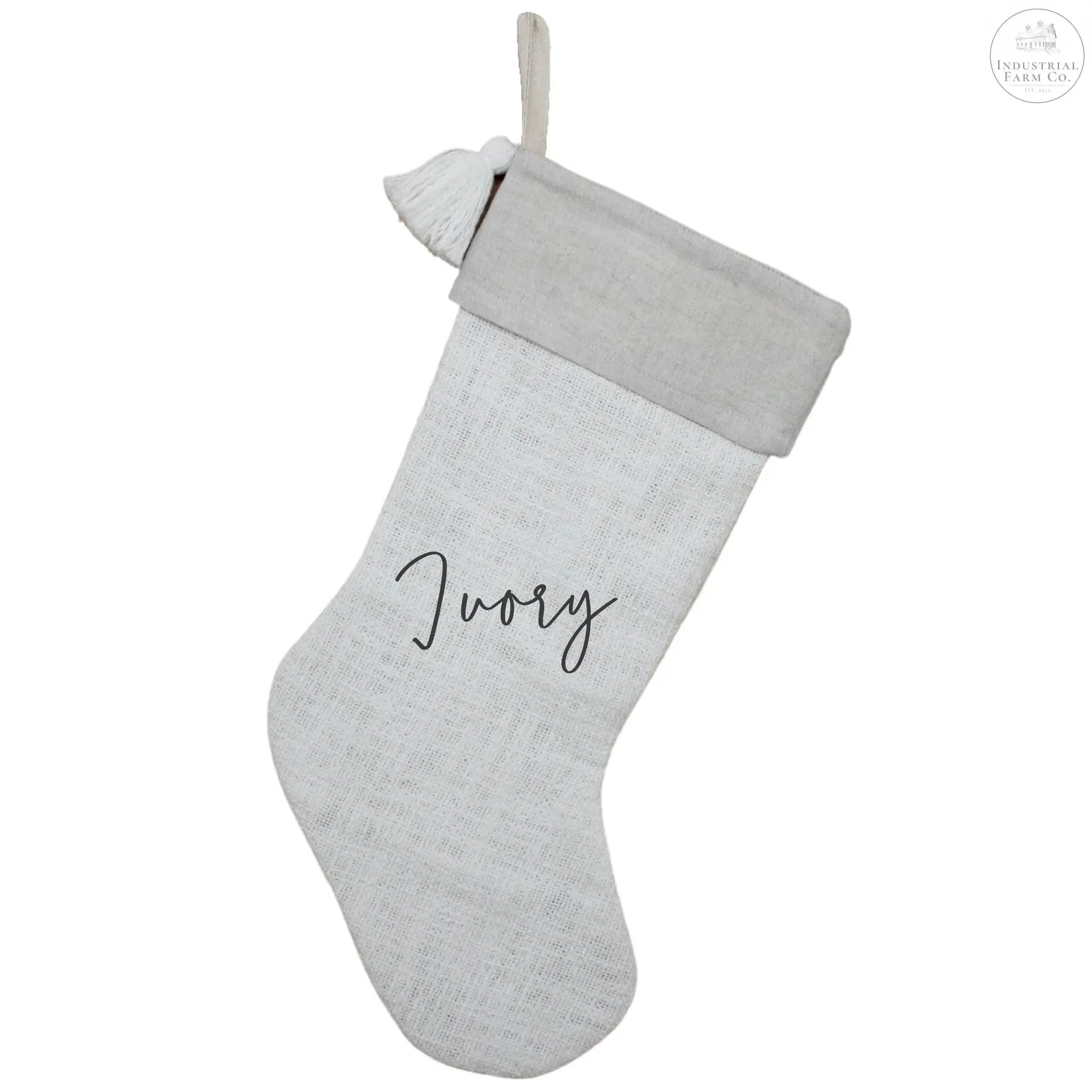 The Farmhouse Handwoven Stocking  Ivory   | Industrial Farm Co