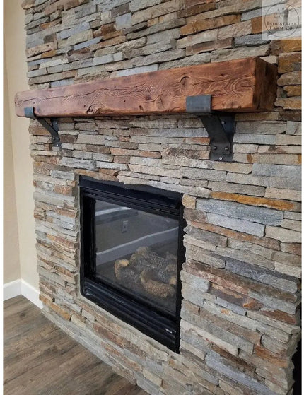 The Fulton Style Heavy Duty Mantel Support Brackets/Corbels 6" Depth x 6" Wall Mount Length Finish Raw - Uncoated Metal | Industrial Farm Co