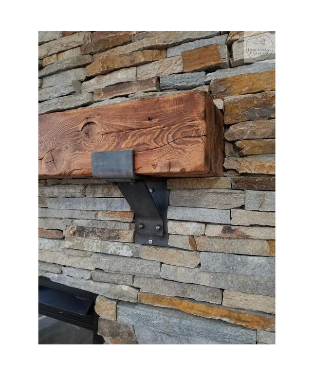 The Fulton Style Heavy Duty Mantel Support Brackets/Corbels 6" Depth x 6" Wall Mount Length Finish Copper Powder Coat | Industrial Farm Co