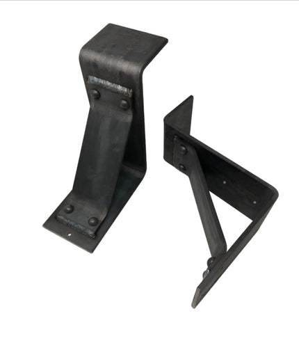 The Fulton Style Heavy Duty Mantel Support Brackets/Corbels 6" Depth x 6" Wall Mount Length Finish Silver Powder Coat | Industrial Farm Co