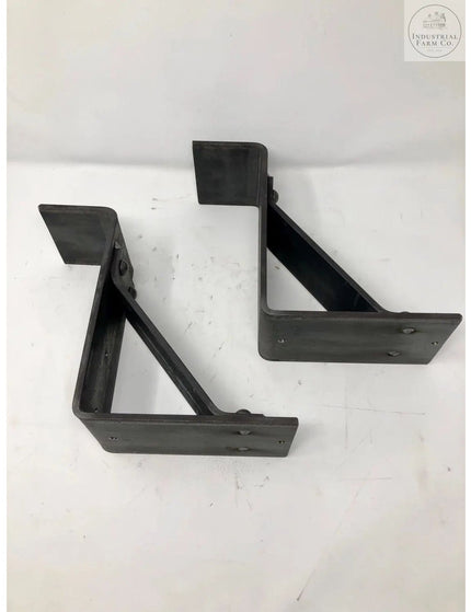The Fulton Style Heavy Duty Mantel Support Brackets/Corbels 6.5" Depth x 6" Wall Mount Length.5 Finish Raw - Uncoated Metal | Industrial Farm Co
