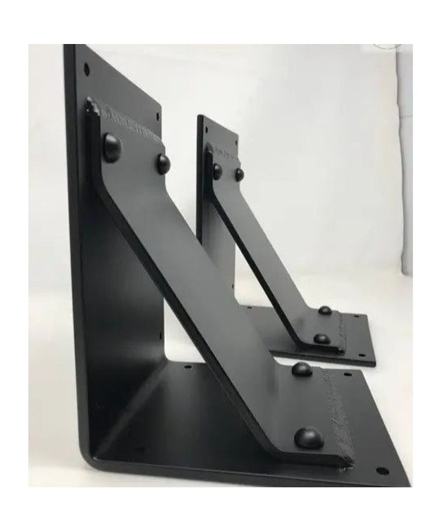 The Geneseo Bracket Supports Brackets/Corbels 6" Depth x 6" Wall Mount Length Finish Silver Powder Coat | Industrial Farm Co