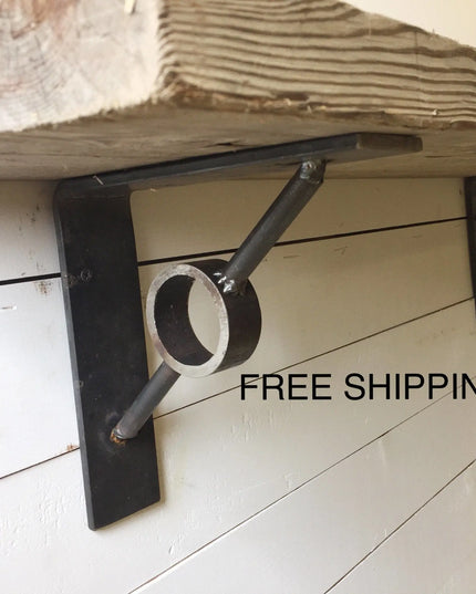 The Glen Cove Modern Shelf Support Shelf Support 7" Depth x 7" Wall Mount Length Finish Gold Powder Coat | Industrial Farm Co