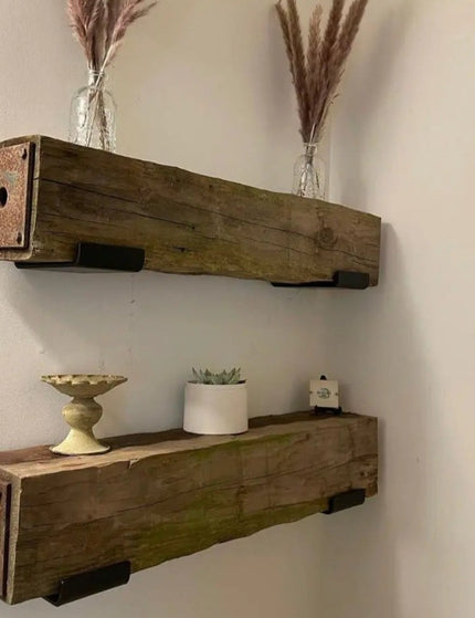 The Glimmerglass J Shelf or Mantel Bracket Shelf Support 3"  Depth Finish Black Powder Coat | Industrial Farm Co