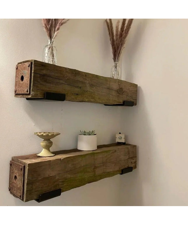 The Glimmerglass J Shelf or Mantel Bracket Shelf Support 3"  Depth Finish Black Powder Coat | Industrial Farm Co