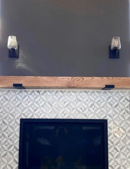 The Glimmerglass J Shelf or Mantel Bracket Shelf Support 3"  Depth Finish Silver Powder Coat | Industrial Farm Co
