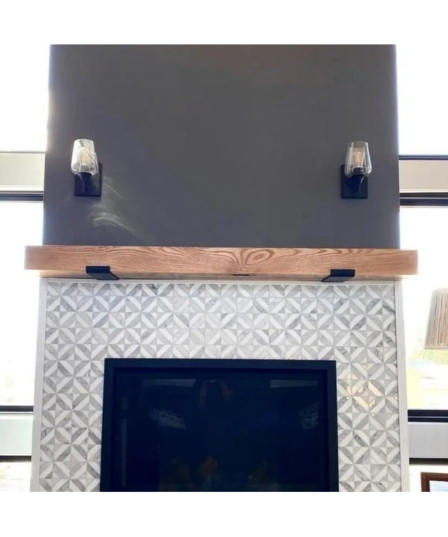 The Glimmerglass J Shelf or Mantel Bracket Shelf Support 3"  Depth Finish Silver Powder Coat | Industrial Farm Co