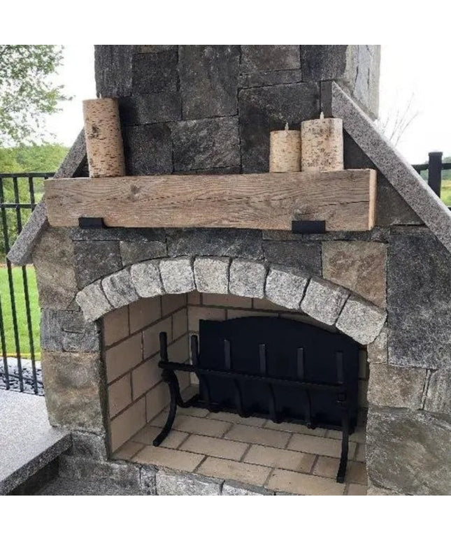 The Glimmerglass J Shelf or Mantel Bracket Shelf Support 4"  Depth Finish Raw - Uncoated Metal | Industrial Farm Co