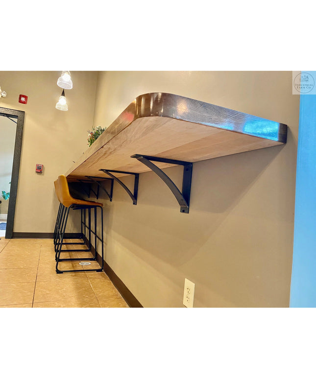 The Hattie Style Bracket Supports - Sold Individually Shelf Support 5" Depth x 5" Wall Mount Length Finish Raw - Uncoated Metal | Industrial Farm Co