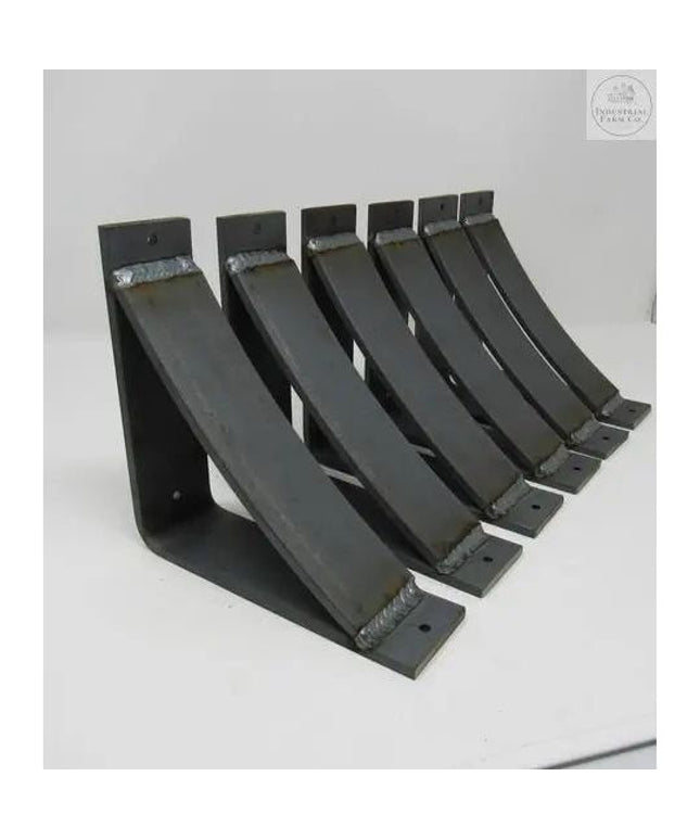 The Hattie Style Bracket Supports - Sold Individually Shelf Support 5" Depth x 5" Wall Mount Length Finish Black Powder Coat | Industrial Farm Co