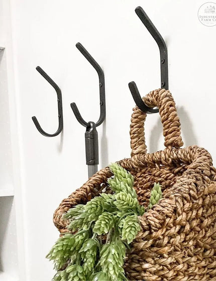The Henrietta Double Hooks (Set of 2) Hook .5" Wide Finish Copper Powder Coat | Industrial Farm Co