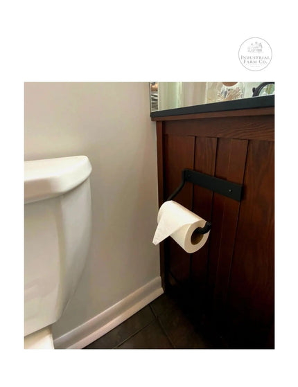 The Howlett Hill Toilet Paper Holder Toilet Paper Holder Open on the Left Finish Clear Coat | Industrial Farm Co
