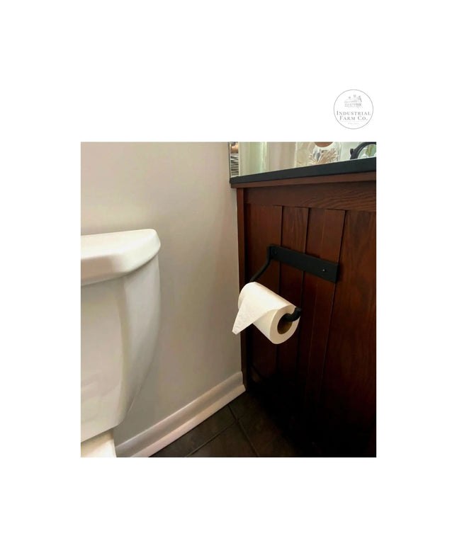 The Howlett Hill Toilet Paper Holder Toilet Paper Holder Open on the Left Finish Clear Coat | Industrial Farm Co
