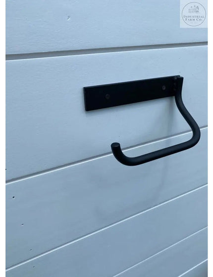 The Howlett Hill Toilet Paper Holder Toilet Paper Holder Open on the Left Finish Silver Powder Coat | Industrial Farm Co