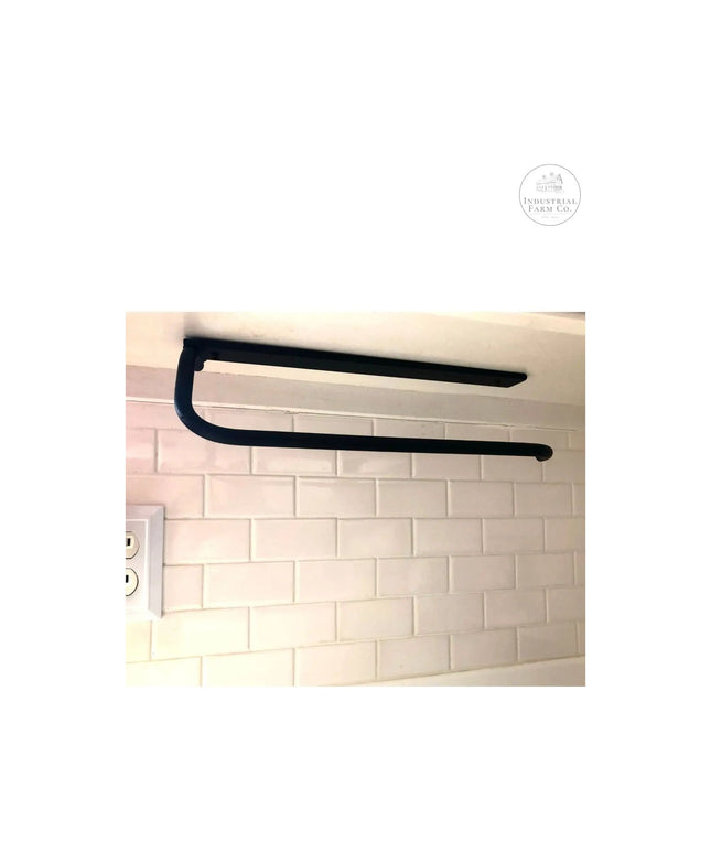 The Hyde Hall Paper Towel Holder Paper Towel Holder Open to the Right Finish Black Powder Coat | Industrial Farm Co