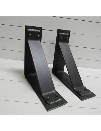 The Ithaca Rustic Bracket Support Brackets/Corbels 6" Depth x 6" Wall Mount Length Finish Gold Powder Coat | Industrial Farm Co