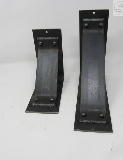 The Ithaca Rustic Bracket Support Brackets/Corbels 6" Depth x 6" Wall Mount Length Finish Silver Powder Coat | Industrial Farm Co