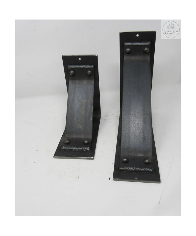The Ithaca Rustic Bracket Support Brackets/Corbels 6" Depth x 6" Wall Mount Length Finish Silver Powder Coat | Industrial Farm Co