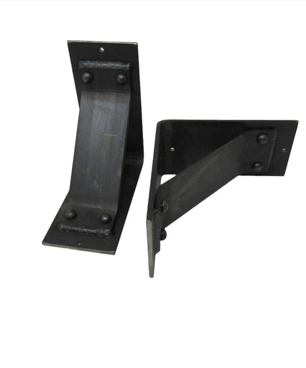 The Ithaca Rustic Bracket Support Brackets/Corbels 6" Depth x 6" Wall Mount Length Finish Black Powder Coat | Industrial Farm Co