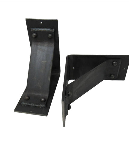 The Ithaca Rustic Bracket Support Brackets/Corbels 6" Depth x 6" Wall Mount Length Finish Black Powder Coat | Industrial Farm Co