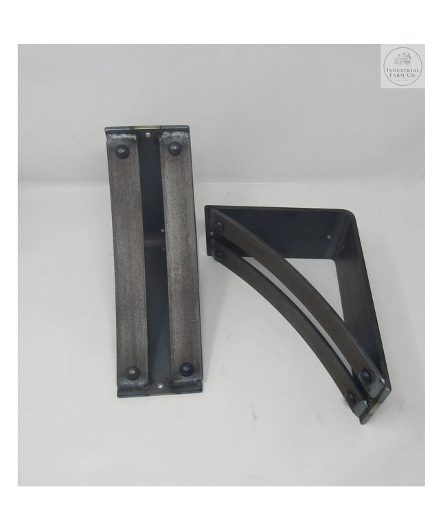 The Jamestown 4" Wide Shelf Bracket Brackets/Corbels 8" Depth x 8" Wall Mount Length Finish Black Powder Coat | Industrial Farm Co