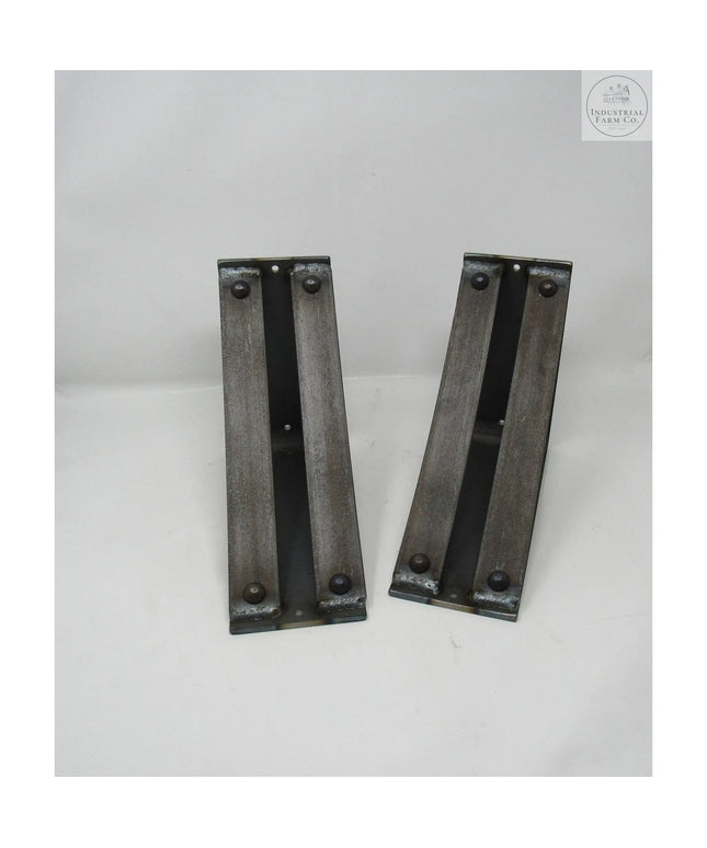The Jamestown 4" Wide Shelf Bracket Brackets/Corbels 8" Depth x 8" Wall Mount Length Finish Silver Powder Coat | Industrial Farm Co
