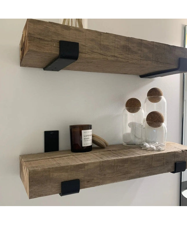 The Jane J Style Shelf Brackets Shelf Support 4"  Depth Finish Silver Powder Coat | Industrial Farm Co