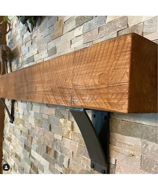 The Jeffery Style Shelf Bracket Brackets/Corbels 3" Depth x 8" Wall Mount Length Finish Silver Powder Coat | Industrial Farm Co