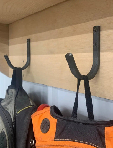 The Kenny Metal Wall Hooks Hook .5"  Wide Hook Finish Clear Coat | Industrial Farm Co