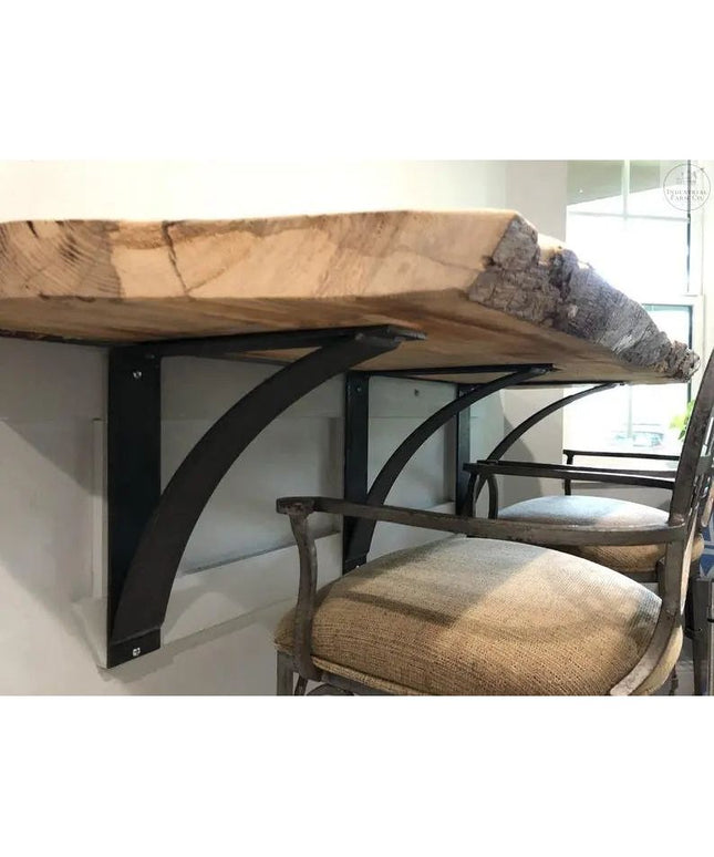 The Lexica 4 Inch Wide Supports Shelf Support 5" Depth x 5" Wall Mount Length Finish Black Powder Coat | Industrial Farm Co