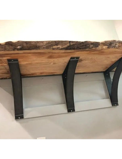 The Lexica 4 Inch Wide Supports Shelf Support 5" Depth x 5" Wall Mount Length Finish Gold Powder Coat | Industrial Farm Co