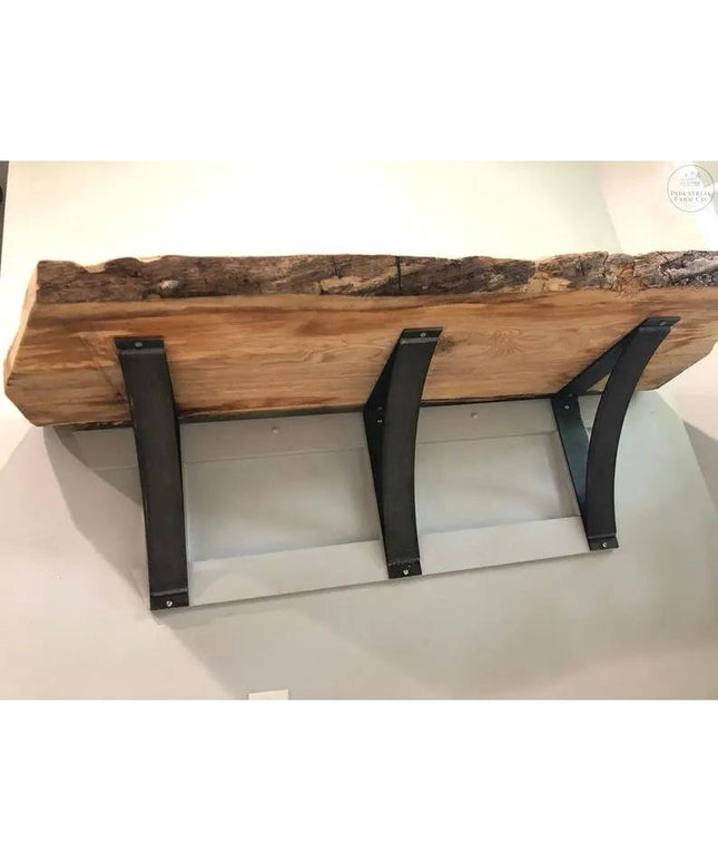 The Lexica 4 Inch Wide Supports Shelf Support 5" Depth x 5" Wall Mount Length Finish Gold Powder Coat | Industrial Farm Co