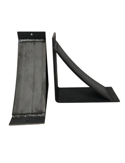 The Lexica 4 Inch Wide Supports Shelf Support 5" Depth x 7" Wall Mount Length Finish Black Powder Coat | Industrial Farm Co