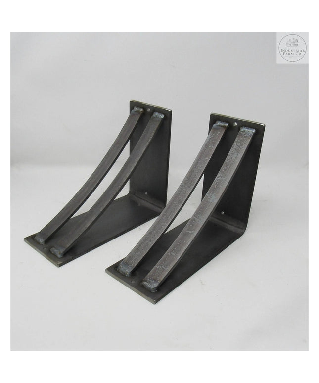 The Little Falls Metal Corbel Brackets/Corbels 8" Depth x 8" Wall Mount Length Finish Copper Powder Coat | Industrial Farm Co