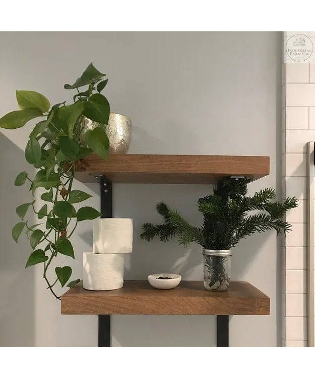 The Liverpool L Style Support Shelf Support 4" Depth x 4" Wall Mount Length Finish Copper Powder Coat | Industrial Farm Co