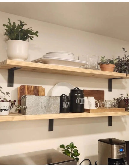 The Lucas L Bracket Shelf Support 4" Depth x 4" Wall Mount Length Finish Copper Powder Coat | Industrial Farm Co