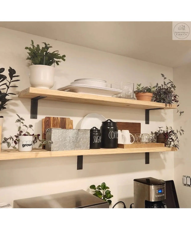 The Lucas L Bracket Shelf Support 4" Depth x 4" Wall Mount Length Finish Copper Powder Coat | Industrial Farm Co