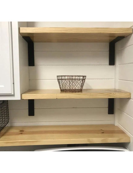 The Lucas L Bracket Shelf Support 4" Depth x 4" Wall Mount Length Finish Clear Coat | Industrial Farm Co