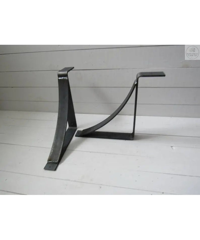 The Marietta Shelf and Mantle Supports Brackets/Corbels 6" Depth x 6" Wall Mount Length Finish Black Powder Coat | Industrial Farm Co