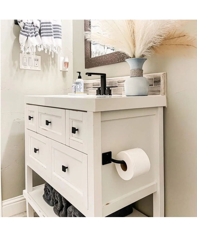 The Mitz Toilet Paper Holder  Black Powder Coat   | Industrial Farm Co