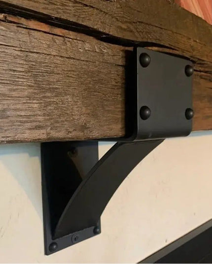 The Mottville Shelf Bracket Brackets/Corbels 6" Depth x 6" Wall Mount Length Finish Raw - Uncoated Metal | Industrial Farm Co