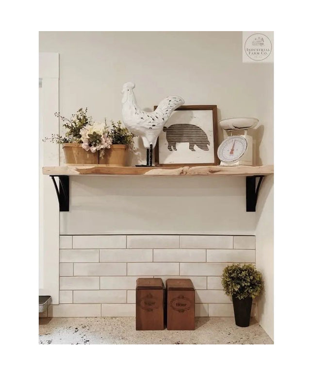 The Niagara Bracket Support Shelf Support 5" Depth x 5" Wall Mount Length Finish Raw - Uncoated Metal | Industrial Farm Co