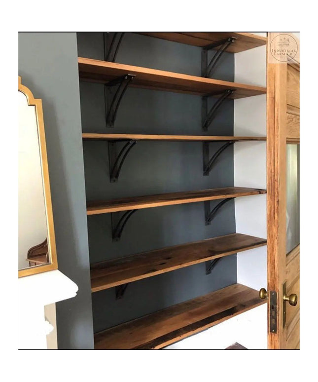 The Niagara Bracket Support Shelf Support 5" Depth x 5" Wall Mount Length Finish Silver Powder Coat | Industrial Farm Co