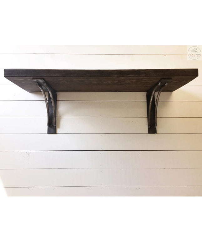 The Niagara Bracket Support Shelf Support 7" Depth x 7" Wall Mount Length Finish Black Powder Coat | Industrial Farm Co
