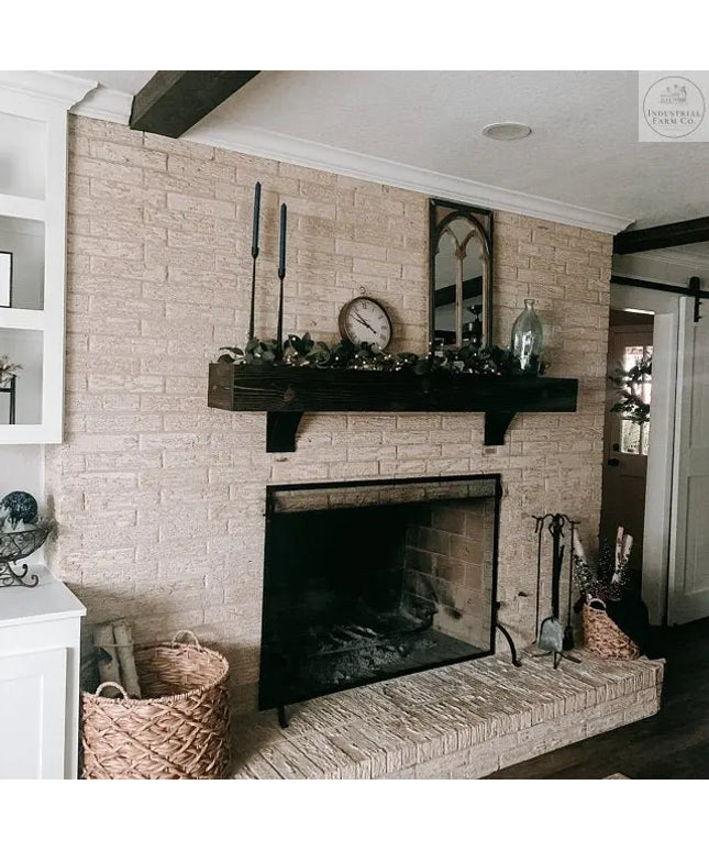 The Nine Mile Mantel Bracket Support Brackets/Corbels 5" Depth x 5" Wall Mount Length Finish Copper Powder Coat | Industrial Farm Co